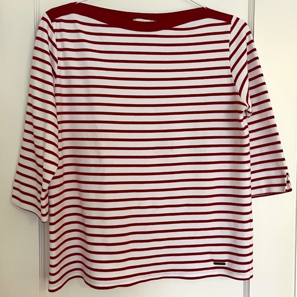 Armor Lux Tops - Iconic French-made Armor Lux Breton Boatneck Red Striped Top | Size 6